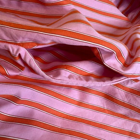 M.D.S Stripes Pink Stripe Peasant Dress Size 10 With Pockets - Picture 11 of 12